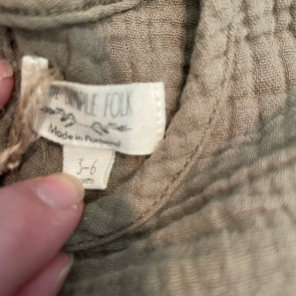 The Simple Folk 3-6 m set NWT muslin shirt cotton pant - Picture 3 of 6